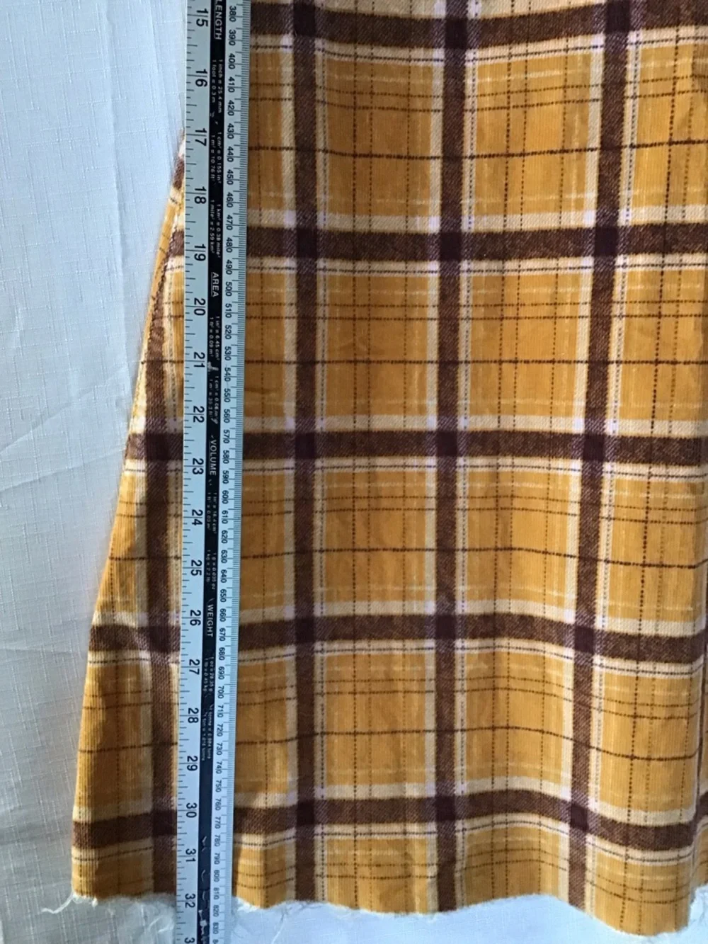 Free People women’s Yellow Plaid Wide Leg Flare Pants Size 32 Retro - Picture 12 of 15